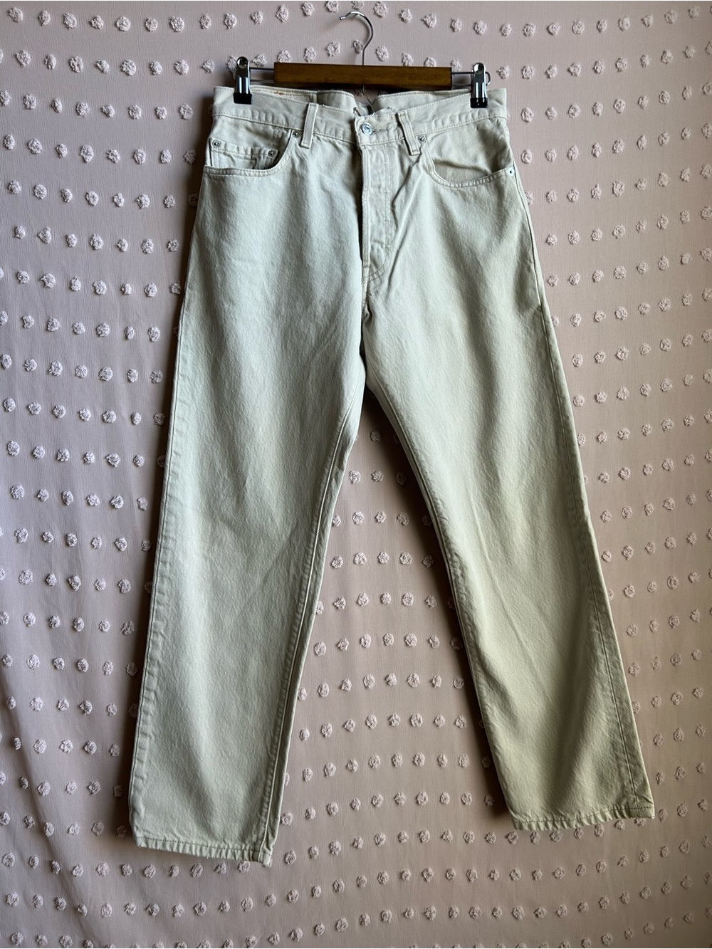 Levi’s Women’s 501 High Waisted Straight Leg Button Fly White Jeans Sz 32x30